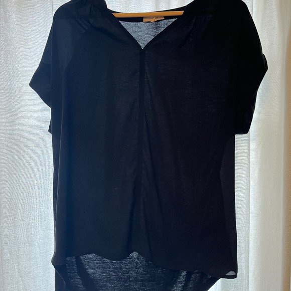 PLEIONE blouse, sheer/ jersey, size M - Picture 1 of 3